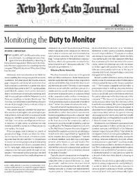 Monitoring the Duty to Monitor