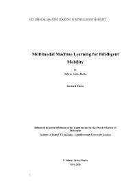Multimodal Machine Learning for Intelligent Mobility
