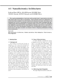 Nanoelectronics Architectures