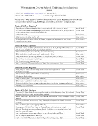 OMCS Uniform Specifications