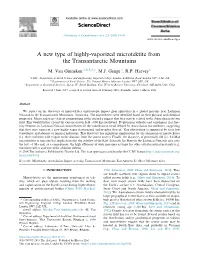 A New Type of Highly-Vaporized Microtektite from the Transantarctic Mountains