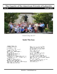 AFL Fall 2017 Gazette: Lafayette Trivia (2 of 2: Answer) by Ernest and Janet Sutton