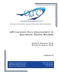 Gps Location Data Enhancement in Electronic Traffic Records
