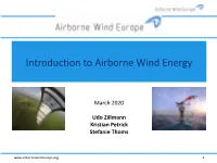 Introduction to Airborne Wind Energy