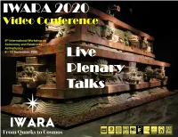 Link to the Live Plenary Sessions
