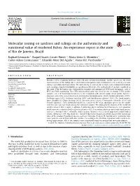 Molecular Testing on Sardines and Rulings on the Authenticity and Nutritional Value of Marketed Fishes