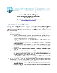 Nonprofit Security Grant Program I. Recent Events of National