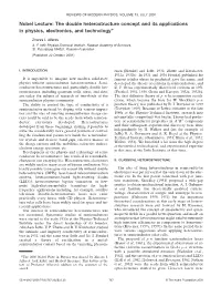The Double Heterostructure Concept and Its Applications in Physics, Electronics, and Technology*