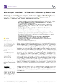 Adequacy of Anesthesia Guidance for Colonoscopy Procedures