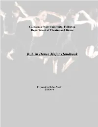 Dance Program Handbook