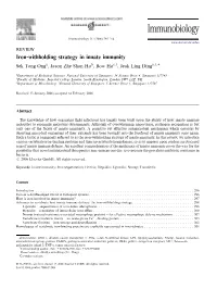 Iron-Withholding Strategy in Innate Immunity