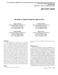 Mechanical Domain Parametric Amplification