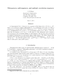 Nilsequences, Null-Sequences, and Multiple Correlation Sequences