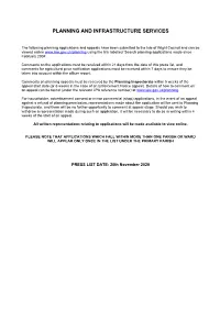 Planning and Infrastructure Services