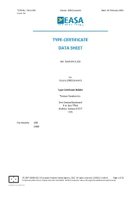 Type-Certificate Data Sheet