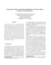 Using Artistic Markers and Speaker Identification for Narrative-Theme
