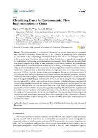 Classifying Dams for Environmental Flow Implementation in China