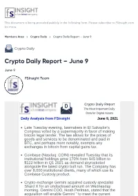 Crypto Daily Report – June 9