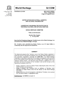 World Heritage 32 COM