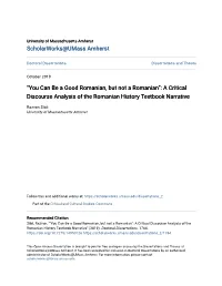 You Can Be a Good Romanian, but Not a Romanian”: a Critical Discourse Analysis of the Romanian History Textbook Narrative