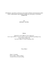 Epithermal Neutron Activation Analysis of Short-Lived Radionuclides Using a Pneumatic Transport System and a Pulsed D-T Neutron Generator