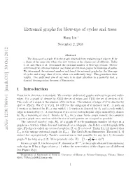 Extremal Graphs for Blow-Ups of Cycles and Trees Arxiv:1210.7869V1 [Math