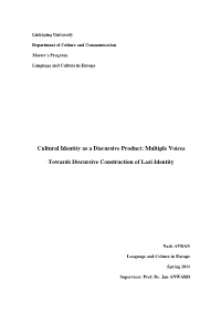 Multiple Voices Towards Discursive Construction of Lazi Identity