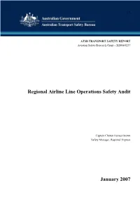 Regional Airline Line Operations Safety Audit