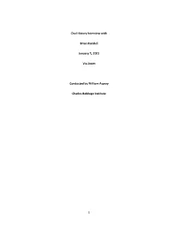 1 Oral History Interview with Brian Randell January 7, 2021 Via Zoom