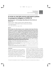 A Review on Viral Data Sources and Search Systems for Perspective Mitigation of COVID-19