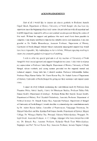 ACKNOWLEDGEMENTS First of All I Would Like to Express My Sincere
