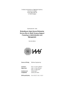 Extending an Open Source Enterprise Service Bus for Multi-Tenancy Support Focusing on Administration and Management