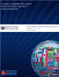 Global Economic Recovery: How the Poor Can Help Save Capitalism