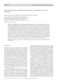 Is Kanuka and Manuka Establishment in Grassland Constrained by Mycorrhizal Abundance?