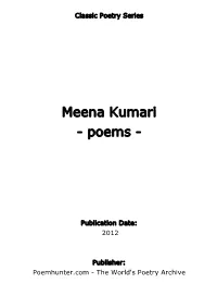 Meena Kumari - Poems