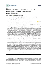 Multi-Port DC-DC and DC-AC Converters for Large-Scale Integration of Renewable Power Generation