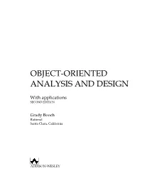 Object-Oriented Analysis and Design with Applications / Grady Booch