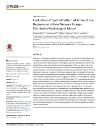 OC (2015) Evaluation of Spatial Pattern of Altered Flow Regimes On