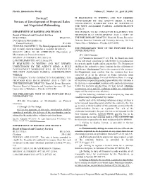 Section I Notices of Development of Proposed Rules and Negotiated