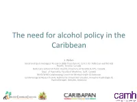 The Need for Alcohol Policy in the Caribbean