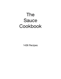 The Sauce Cookbook