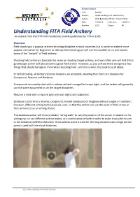 Understanding FITA Field Archery