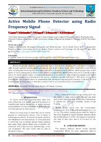 Active Mobile Phone Detector Using Radio Frequency Signal