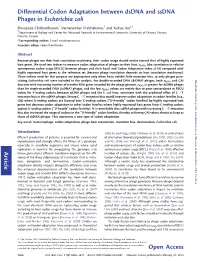 Article Differential Codon Adaptation