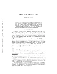 Generalized Riemann Sums