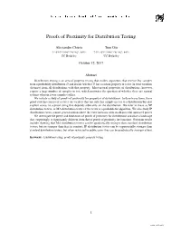 Proofs of Proximity for Distribution Testing