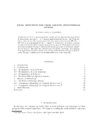 WEAK LEFSCHETZ for CHOW GROUPS: INFINITESIMAL LIFTING Contents 1. Introduction 1 2. Preliminaries 4 2.1. Preliminaries on Pro-Sy