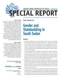 Gender and Statebuilding in South Sudan