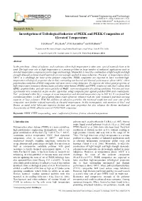 Investigation of Tribological Behavior of PEEK and PEEK Composites at Elevated Temperature