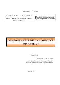 Monographie De La Commune De Ouidah